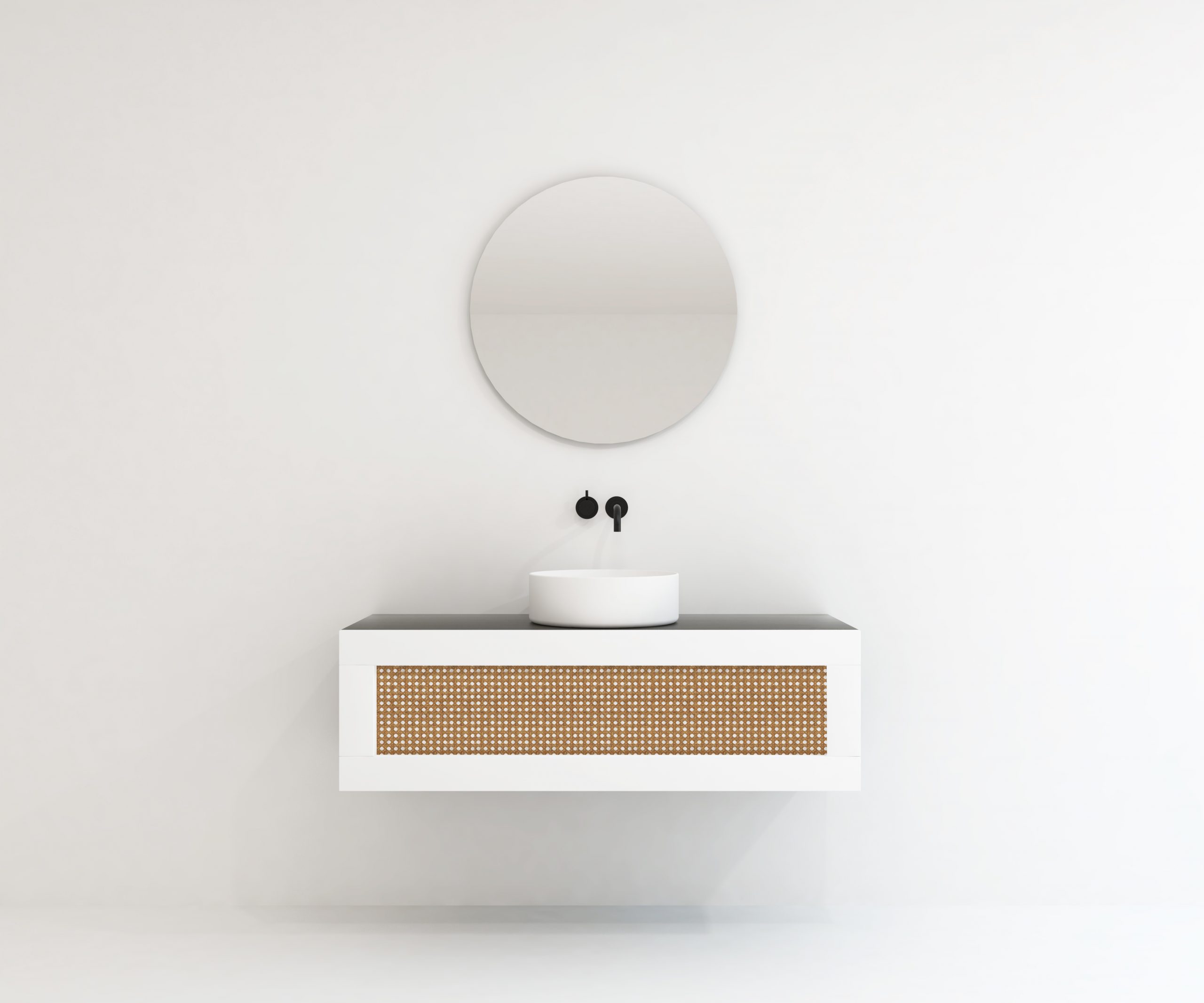 Pack ARTOIS azabache 120 cm + lavabo + miroir  circular