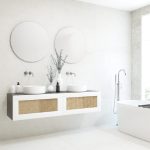 Pack ARTOIS azabache 160cm + double lavabo + double miroir circular