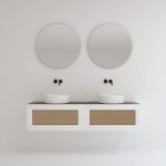 Pack ARTOIS azabache 160cm + double lavabo + double miroir circular