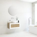 Pack ARTOIS chêne bardolino 80 cm + lavabo + miroir  circular
