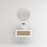 Pack ARTOIS chêne bardolino 80 cm + lavabo + miroir  circular