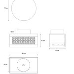 Pack ARTOIS chêne bardolino 80 cm + lavabo + miroir  circular