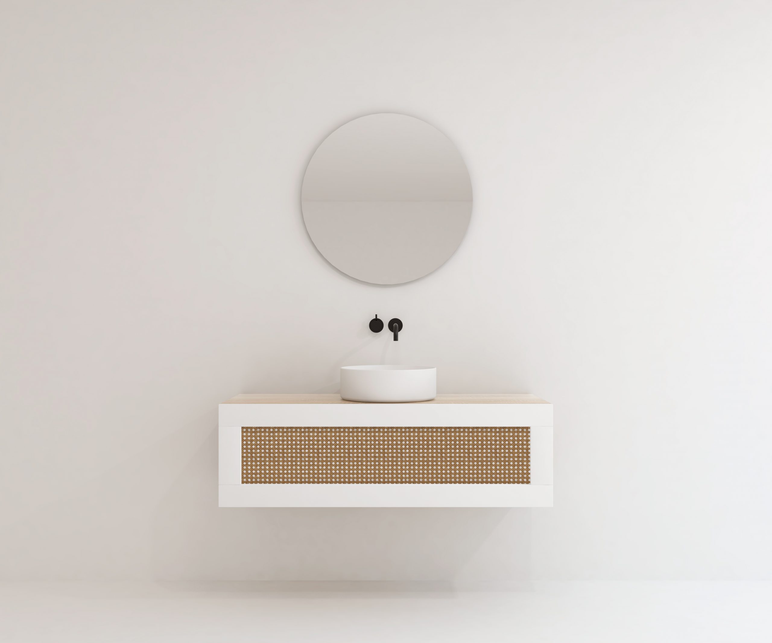 ARTOIS pack bardolino chêne 120 cm + lavabo + miroir circulaire