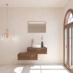 Pack TOURAINE 80 cm noir + vasque + miroir LED