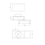 Pack TOURAINE roble bardolino 80 cm + lavabo + espejo LED