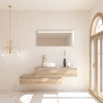 Pack TOURAINE bardolino chêne 120 cm + vasque + miroir LED