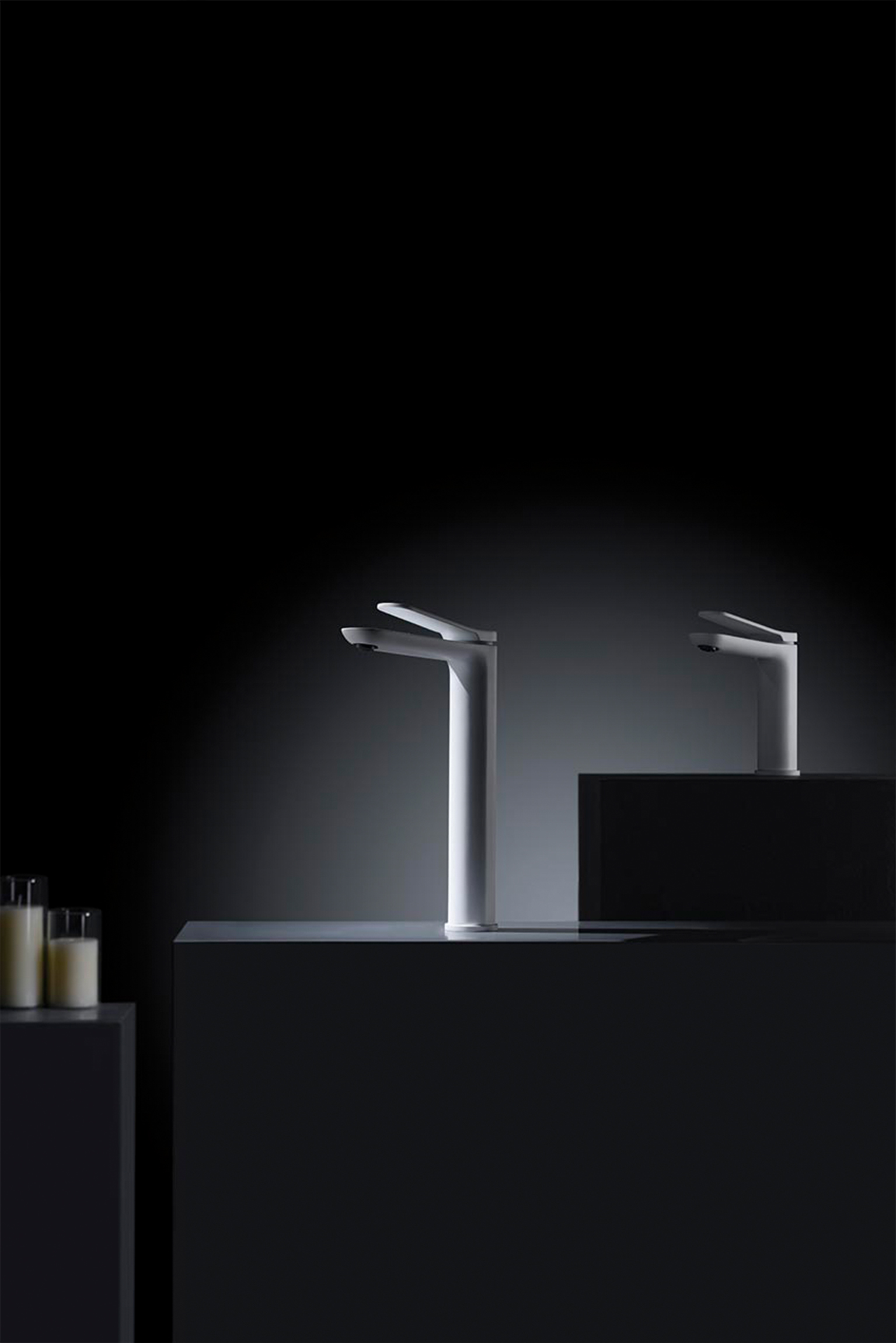 ROBINET D’ÉVIER BLANC MAT HAUTE SANTORIN