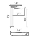 ROBINET D’ÉVIER NOIR MAT HAUTE SANTORIN