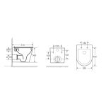 Toilettes suspendues Oléron, noir mat