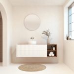 BELLEVILLE Pack + lavabo + miroir rond
