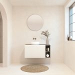 BELLEVILLE Pack + lavabo + miroir rond