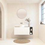 BELLEVILLE Pack + lavabo + miroir rond