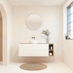 BELLEVILLE Pack + lavabo + miroir rond
