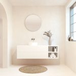 BELLEVILLE Pack + lavabo + miroir rond