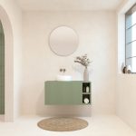 BELLEVILLE Pack + lavabo + miroir rond