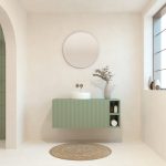 BELLEVILLE Pack + lavabo + miroir rond