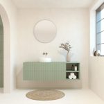 BELLEVILLE Pack + lavabo + miroir rond