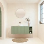 BELLEVILLE Pack + lavabo + miroir rond