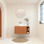 BELLEVILLE Pack + lavabo + miroir rond