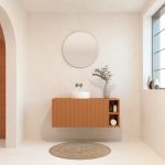 BELLEVILLE Pack + lavabo + miroir rond