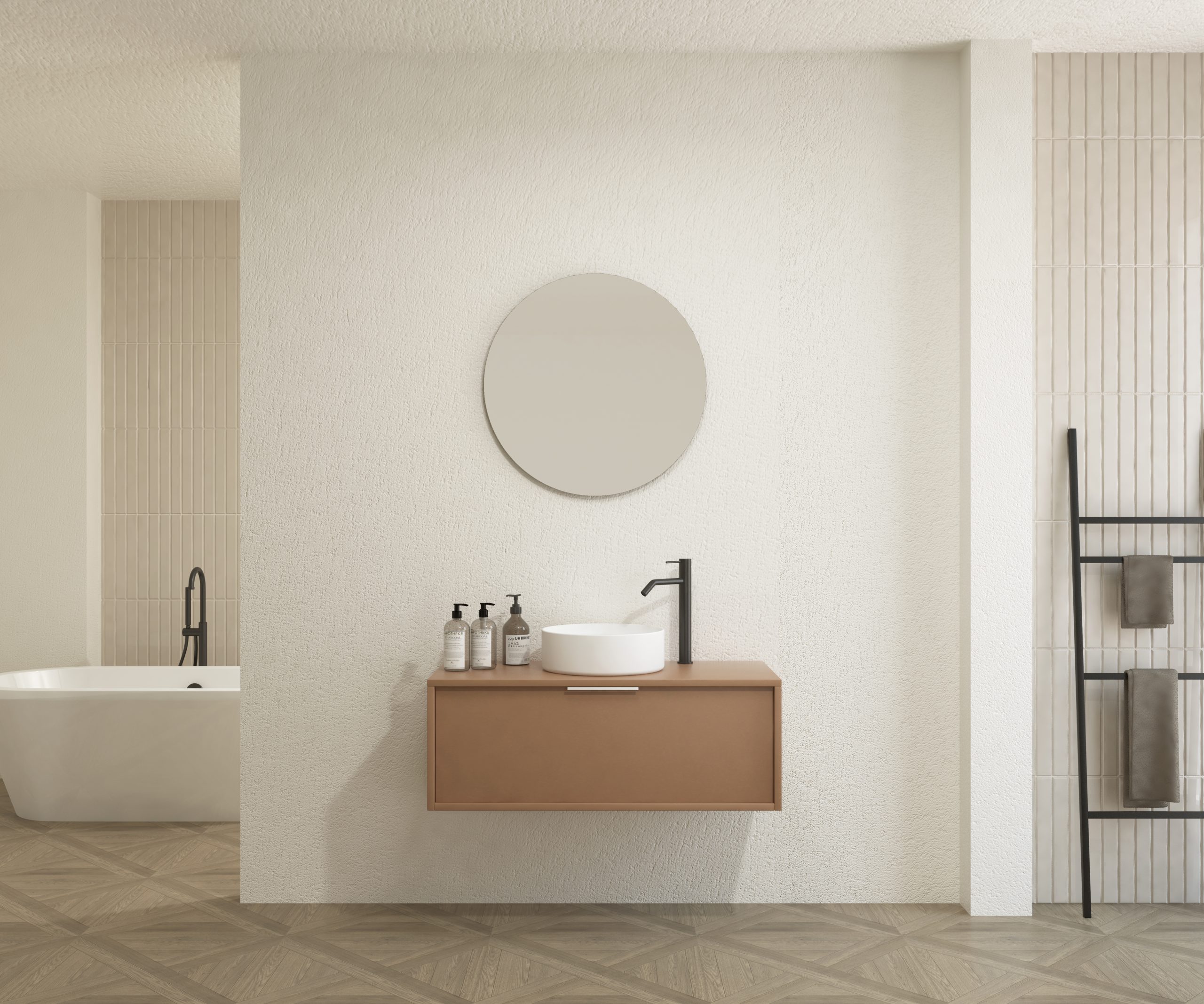 Pack CHAUVEAU + lavabo + miroir rond