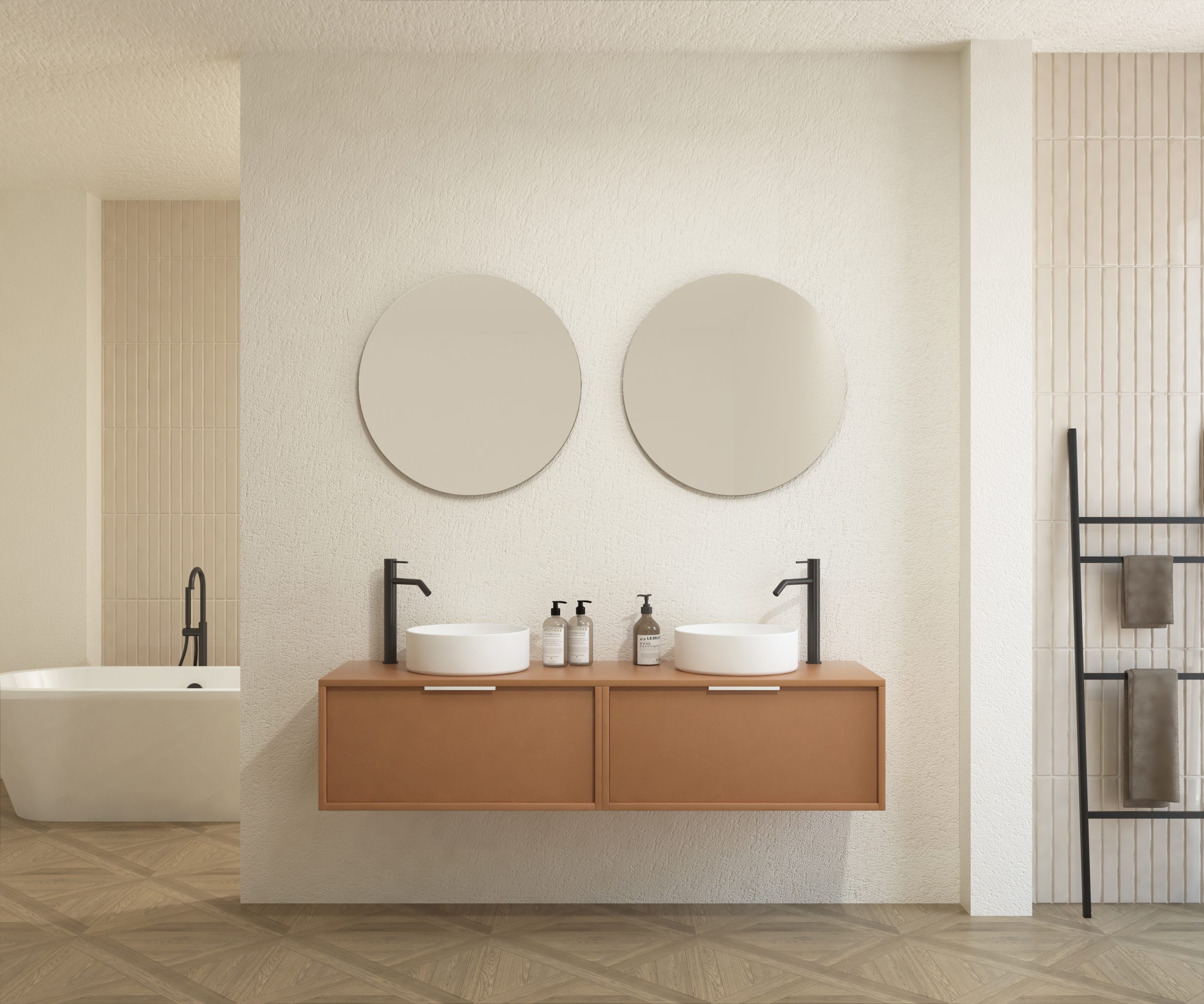 Pack CHAUVEAU + lavabo + miroir rond