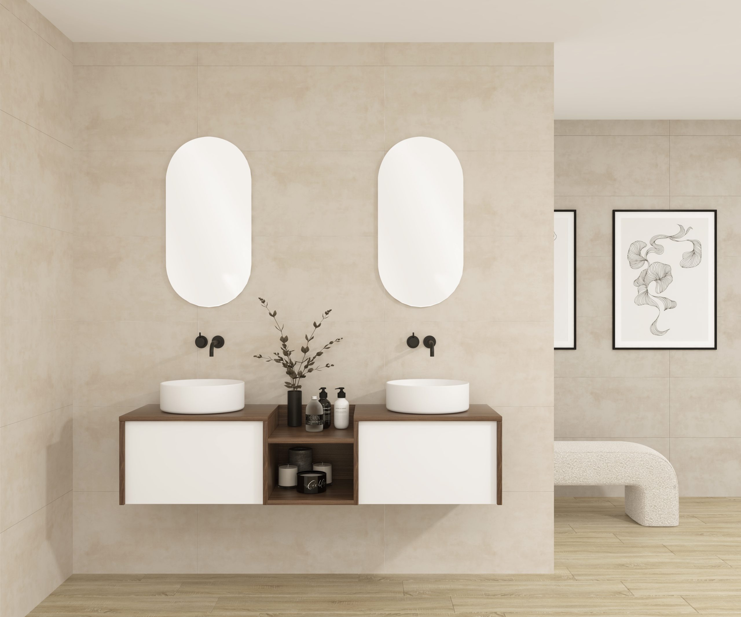 Pack DERUET + lavabo + espejo cápsula