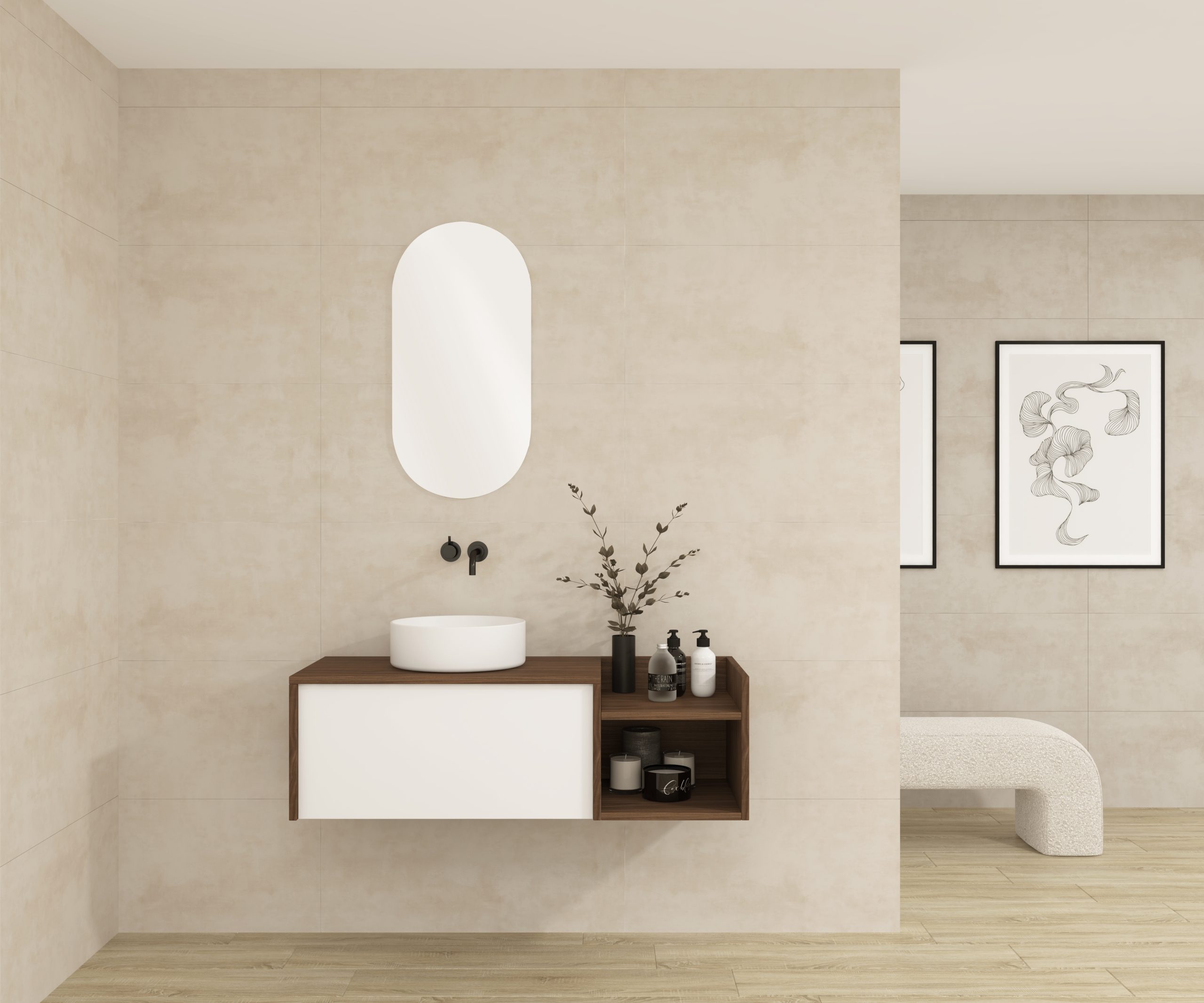 Pack DERUET + lavabo + espejo cápsula