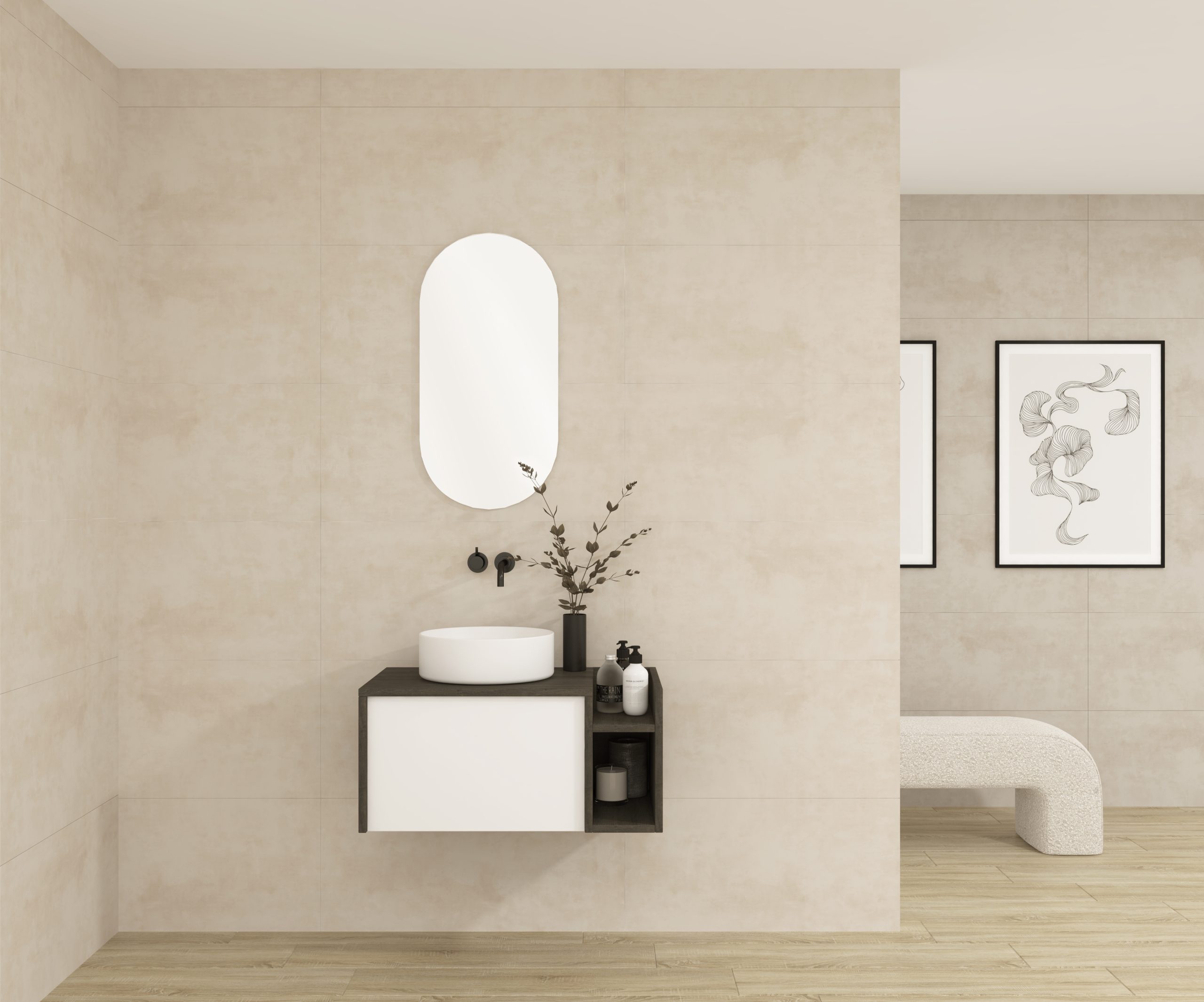 Pack DERUET + lavabo + espejo cápsula