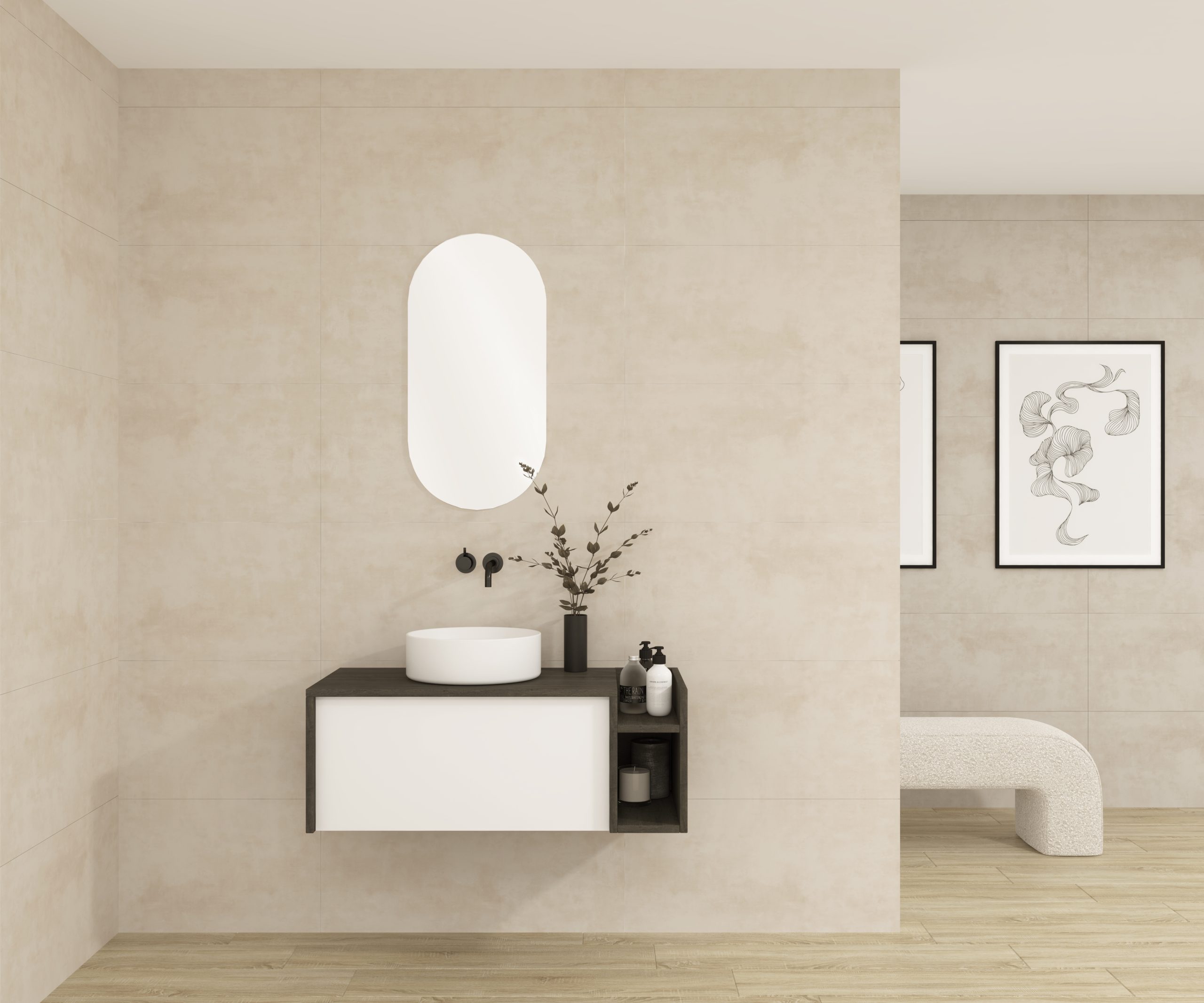 Pack DERUET + lavabo + espejo cápsula