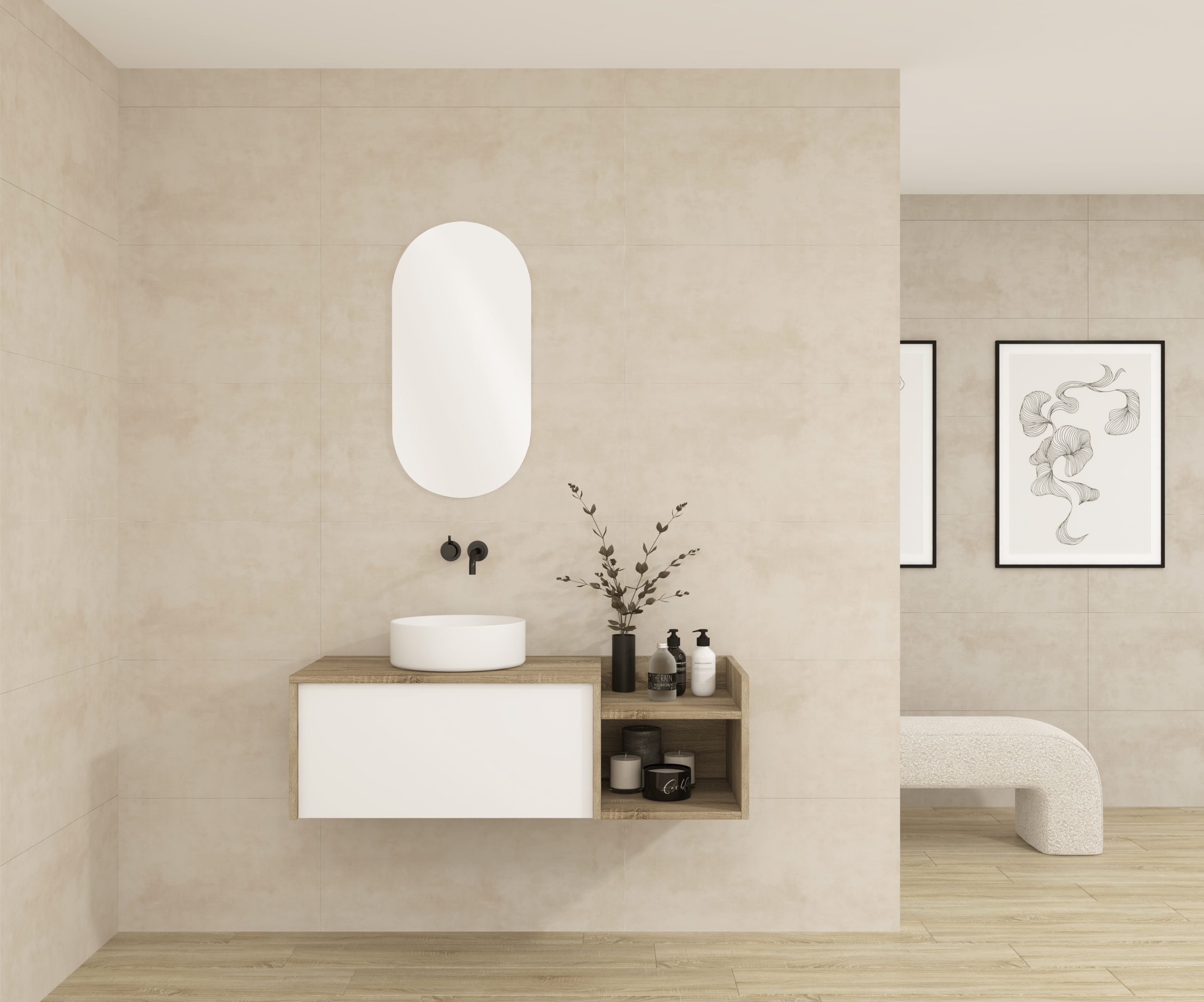 Pack DERUET + lavabo + espejo cápsula