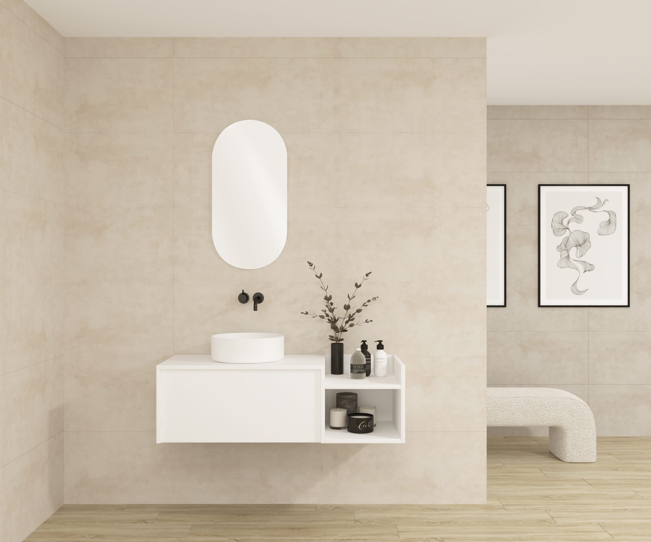 Pack DERUET + lavabo + espejo cápsula