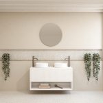 Pack LAVIGNE + lavabo + espejo redondo