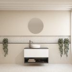 Pack LAVIGNE + lavabo + espejo redondo