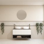 Pack LAVIGNE + lavabo + espejo redondo