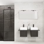 Pack VANOISE + doble lavabo + espejo liso + foco LED