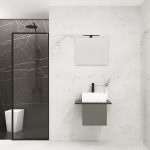 Pack VANOISE + vasque + miroir simple + projecteur LED