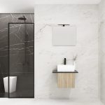 Pack VANOISE + vasque + miroir simple + projecteur LED