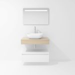 Pack Córcega con lavabo sobreencimera y espejo LED