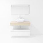 Pack Córcega con lavabo sobreencimera y espejo LED