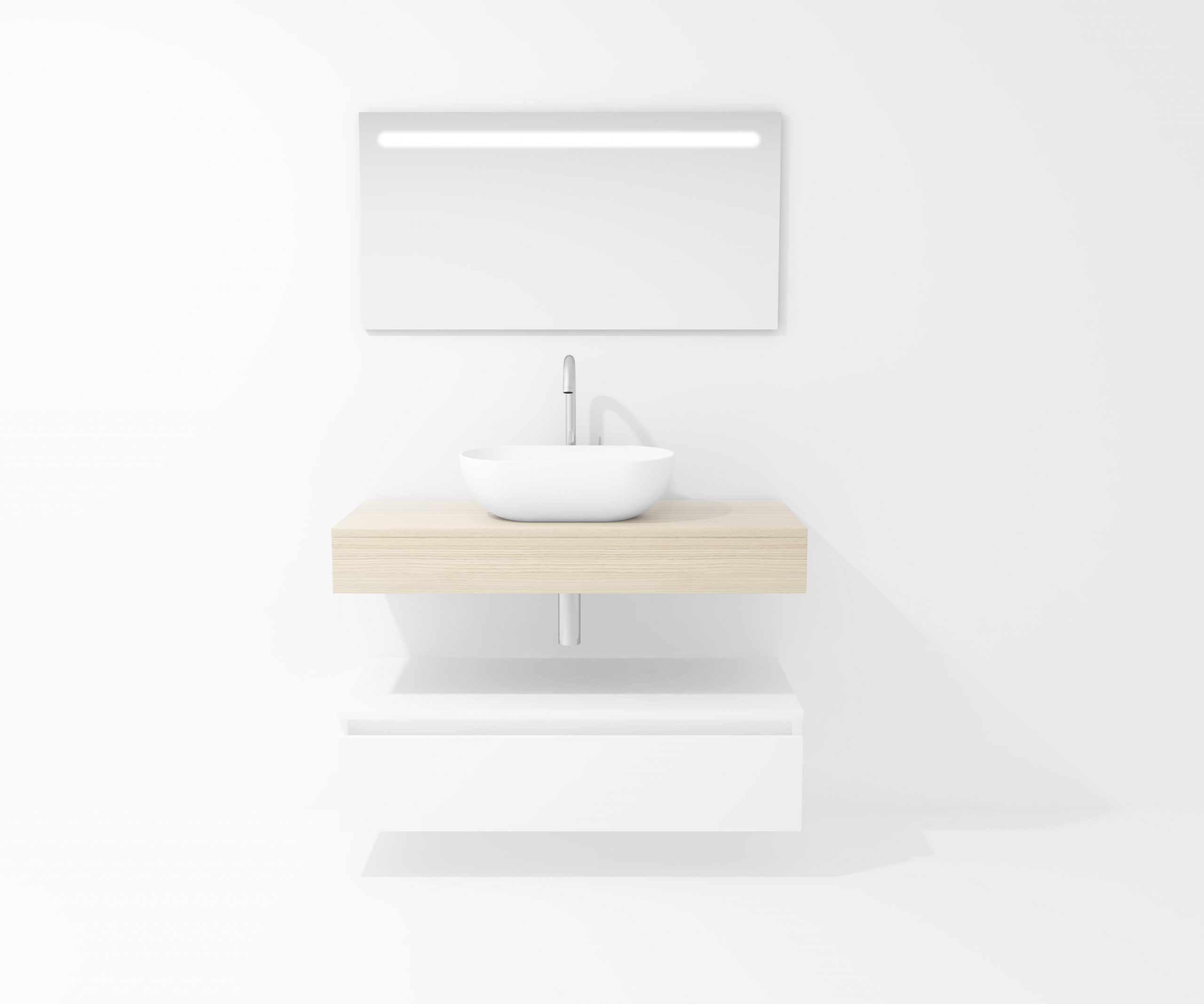 Pack Córcega con lavabo sobreencimera y espejo LED