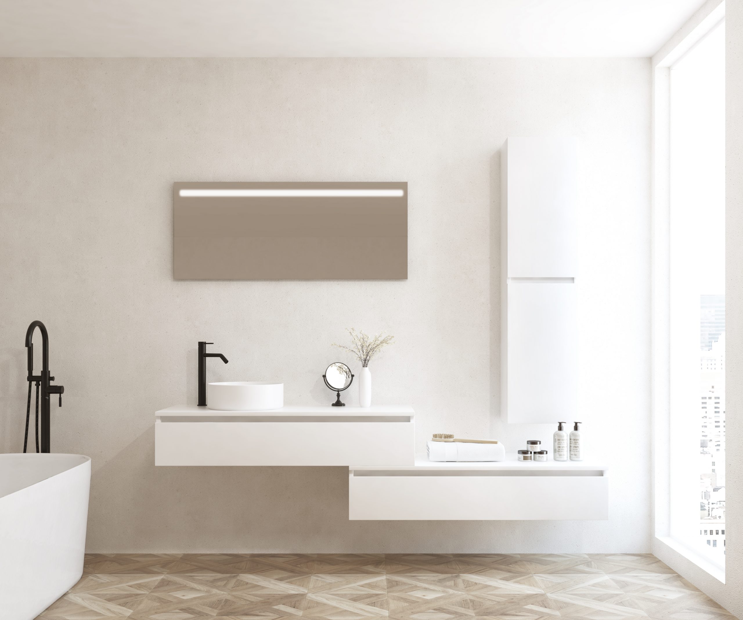 Pack ECRINS + vasque + miroir LED