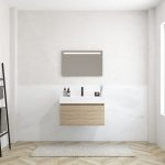 Pack MERVEILLES COMPACT éthérée + vasque suspendue SILESTONE + miroir LED