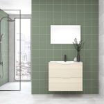 Pack OSSAU : 2 placards + lavabo + miroir LED