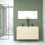 Pack OSSAU : 2 placards + lavabo + miroir LED