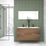 Pack OSSAU : 2 placards + lavabo + miroir LED
