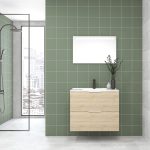 Pack OSSAU : 2 placards + lavabo + miroir LED