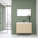 Pack OSSAU : 2 placards + lavabo + miroir LED