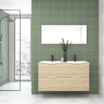 Pack OSSAU : 2 placards + lavabo + miroir LED