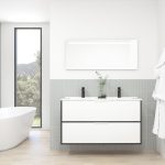 Pack STELLO : 2 placards + lavabo + miroir LED